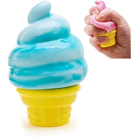 Anti Anxiety Toy Squishy Dumpling Sensory Toy Squishies Stress Relief Toy Squishys Fidget Toy Gift Item of Ice Cream and Cone Shapes Toy for Kids and Adults