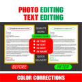 Urgent Photoshop Documents Editing Fillable PDF Form Change Text Replace Remove Color Logo Picture Object Removal PDF Editing Customized