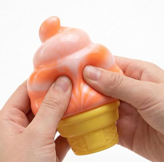 Anti Anxiety Toy Squishy Dumpling Sensory Toy Squishies Stress Relief Toy Squishys Fidget Toy Gift Item of Ice Cream and Cone Shapes Toy for Kids and Adults