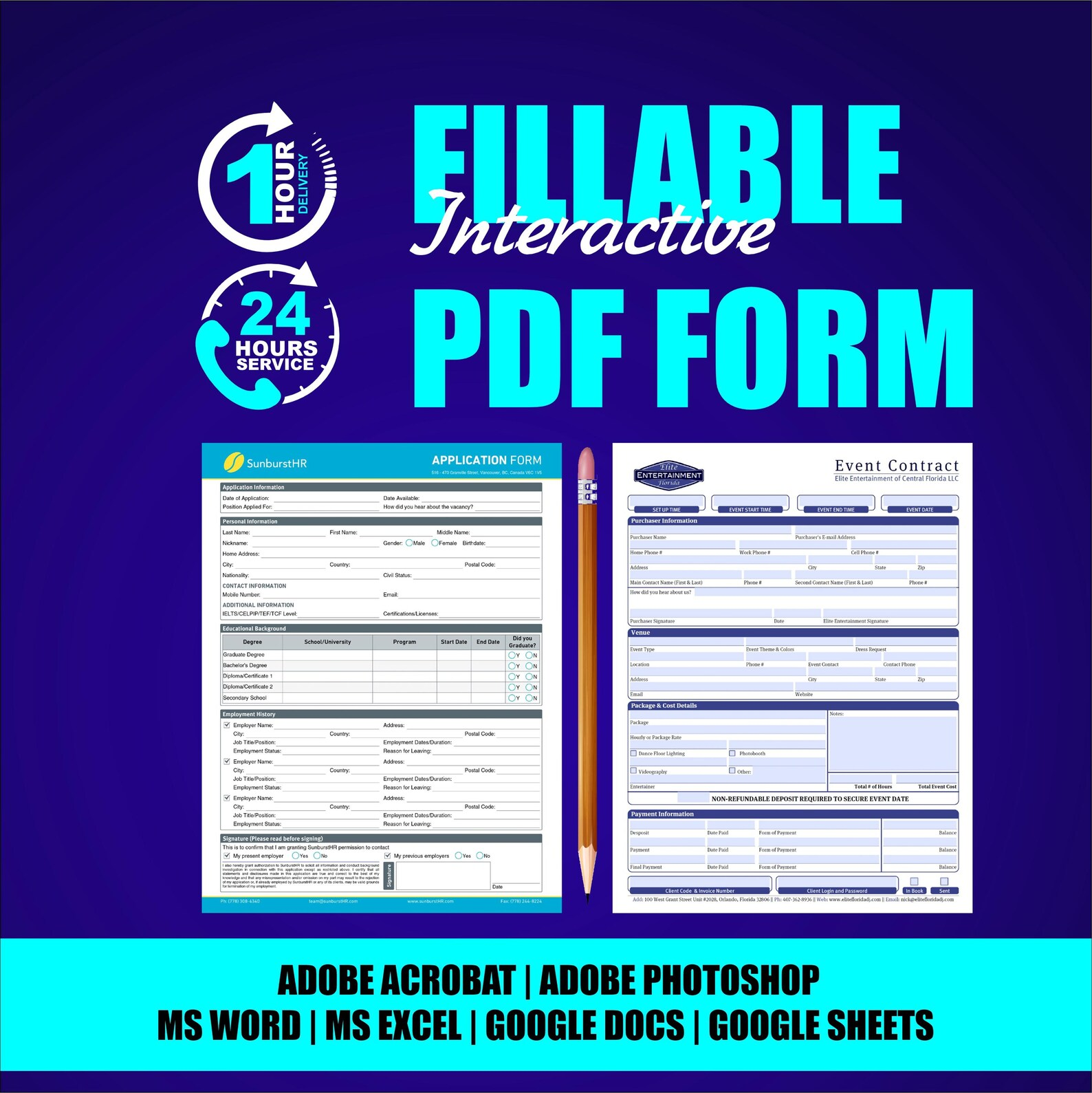 Customized Fillable PDF Form, PDF Editing Document Editing for Photo Editing Change Text Replace Remove Add Color Logo Object background
